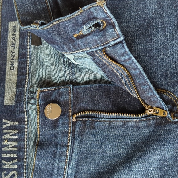 DKNY Soho Skinny Distressed Jeans 4 Blue - Picture 10 of 16